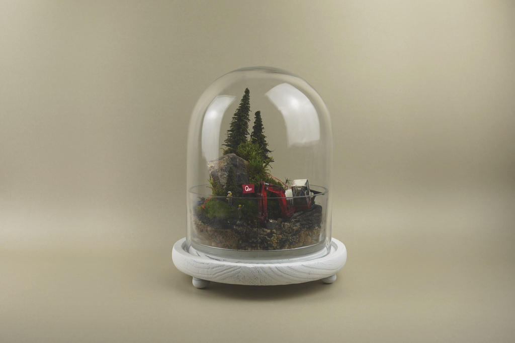 Medium Moss Terrarium Art Piece